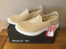 Gola “San Luis” Ladies Trainers, Size 8, Taupe/White - New RRP £33.00