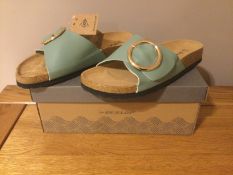 Dunlop “Juno” Ladies Mule Sandals, Size 5, Sage Green - New RRP £30