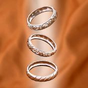 New! Royal Bali Legacy Collection Set of 3 Island Rings