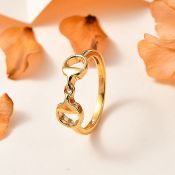 New! 14K Gold Overlay Sterling Silver Snaffle Ring