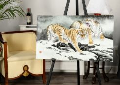 Original Very Fine Detail Painting On Porcelain Panel