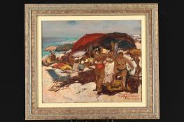 Original Oil On Canvas By Italian Artist Antonio Gravina