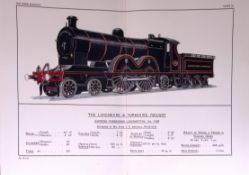 Lancashire & Yorkshire Railway 115 Years-Old Antique Double Page Book Plate.