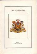 The Caledonian Railway Crest & Coat of Arms Antique 115 Years-Old Book Plate
