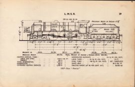 Job lot L.M.S.R. Railway Locomotive Detailed Diagram 85-Year-Old-1.