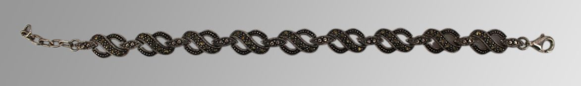 Vintage Marcasite Silver Bracelet