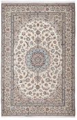 Persian Nain Wool and Pure Silk Rug 303x198cm