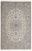 Persian Nain Wool and Pure Silk Rug 292x193cm