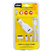 23 x Rolson USB and 12v Power Chargers With Multiple Connectors L5a
