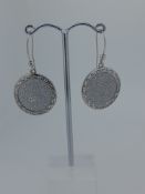 Silver drop earrings