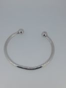 UK Hallmarked Silver Torque Bangle
