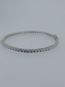 925 silver full cz set cz higed bangle