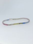 Silver 925 Rainbow CZ Set Bracelet