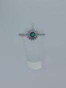 Silver cz set dress ring