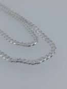 Birmingham Hallmarked Silver Curb Chain 24 Inch Length