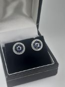 Silver Stud Earring Set With CZ Stones