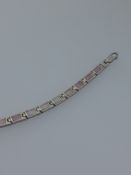 Silver and Mother of Pearl Set Bracelet