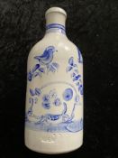 Chinese Blue & White Ceramic Bottle - 21cm