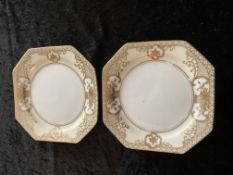 Pair of Gold Embossed Noritake Plates