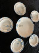 Vintage Hand Painted Ceramic Wares - 7 Pieces