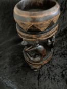 Hand Carved Hardwood African Stand