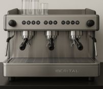 Iberital IB7 3-Group Commercial Espresso Machine – Stainless Steel