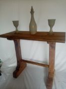 Gothic Pitch Pine Church Altar Side Table
