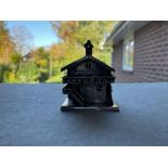 Rare Antique Dutch Silver Ski Chalet Miniature