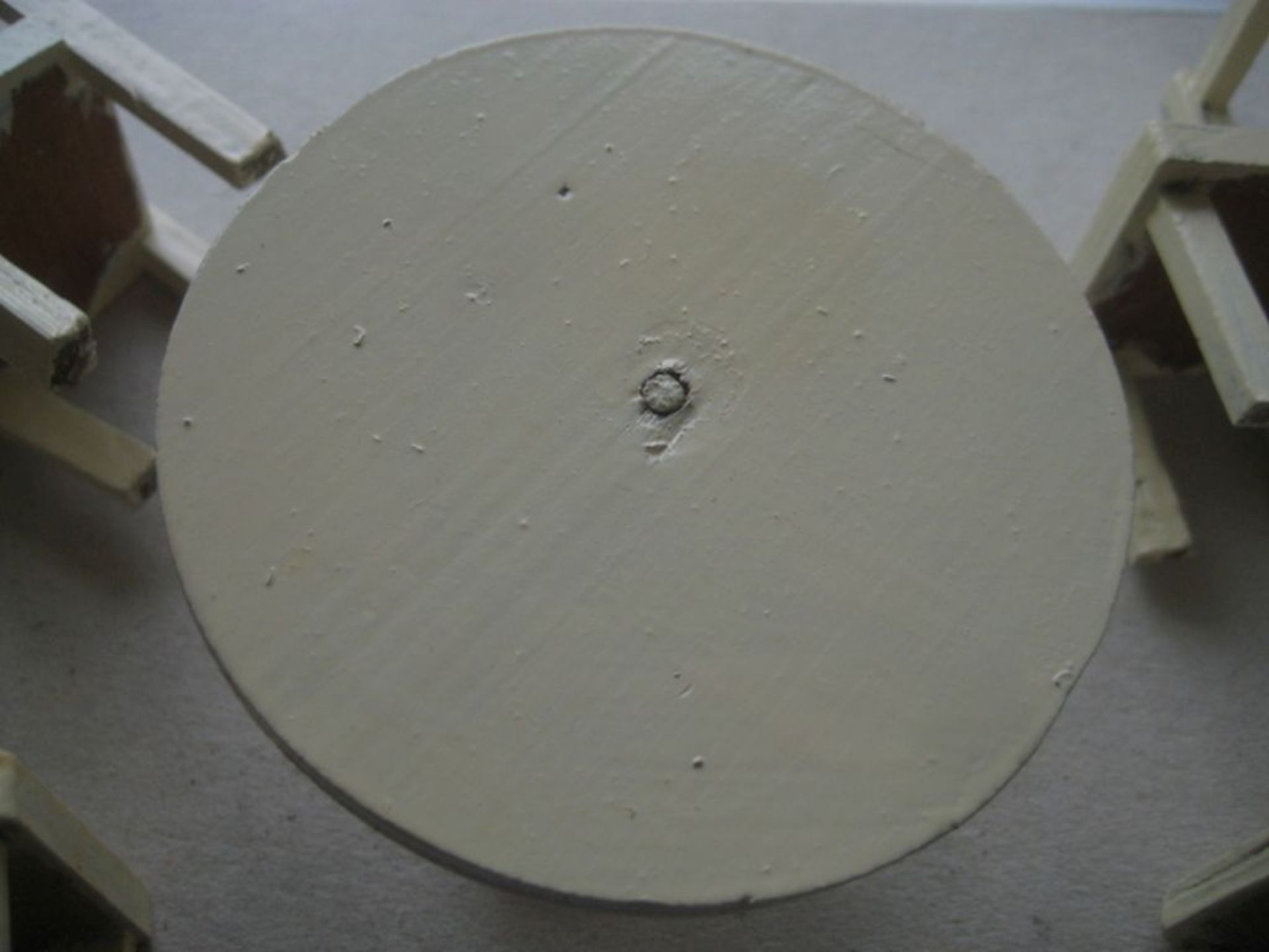 Vintage Dolls House Wooden Table and Four Chairs - Image 7 of 8