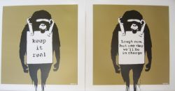 Banksy Limited Edition Keep It Real // Laugh Now But One Day Double Sided Record Sleeve & Record