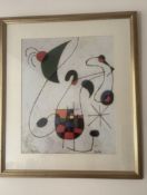 Joan Miro Framed Signed Print 60cm x 69