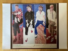 David Hockney, 4 Friends Original Lithograph, Gallery99