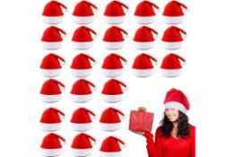 5 x 24 Pack Non-Woven Cloth Santa Hats RRP £16.64 Per Pack Lb42