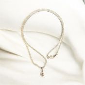 10 x White Cubic Zirconia Claw Set Shaped Pendant With Necklace RRP £39.00 L11a