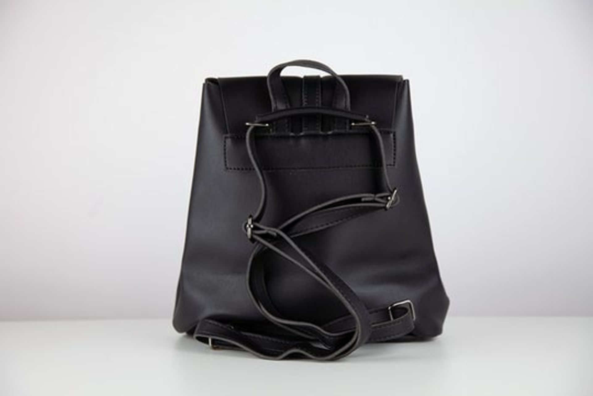 Cascabelle Leather-Look Backpack - Black L12a