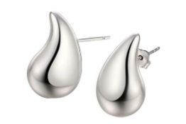 9 x Dupes Chunky Hoop Teardrop Earrings For Women RRP £9.99 ea L11a