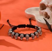 New! Gothic Style Skull Beaded Bracelet