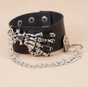 New! Gothic Style Skull Wide Cuff Bracelet