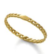 New! Maestro Collection - 9K Yellow Gold Velvet Grumetta Cuban Ring