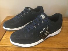 Men's Gola “Belmont” Suede Wide Fit Trainers, Size 7, Navy - New RRP £39.95