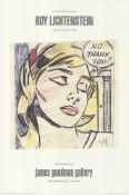 Roy Lichtenstein 'Study for No Thank You' 1984. Certificate of Provenance.