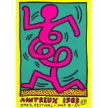 Authentic Screenprint of Keith Haring's Montreux Jazz Festival Poster of 1983.