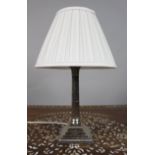 Victorian Silver Plated Corinthian Column Table Lamp