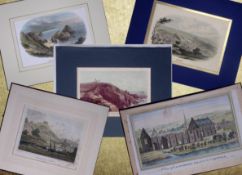 Job-Lot Antique-Vintage 5 Assorted Sizes Mounted Prints of Cornwall-6