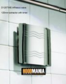 16 x 5" 125mm Greenwood Chrome Wave Kitchen WC Bathroom Extractor Fan Timer D125TWE