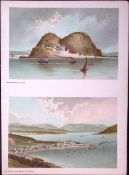 Scotland Dunbarton Castle & Gourock Antique Coloured Print-21