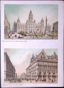 Scotland Glasgow George Square & Buchannan Street Antique Coloured Print-16.