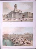 Scotland Glasgow The Broomielaw Bridge & Queen St Antique Coloured Print-15.