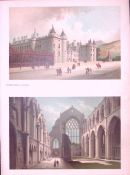Scotland Edinburgh Views of City Holyrood Palace + Chapel Antique Print-6