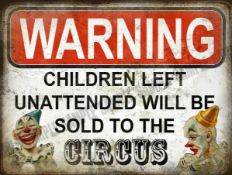 Children Sold To The Circus Funny Humour Metal Wall Art